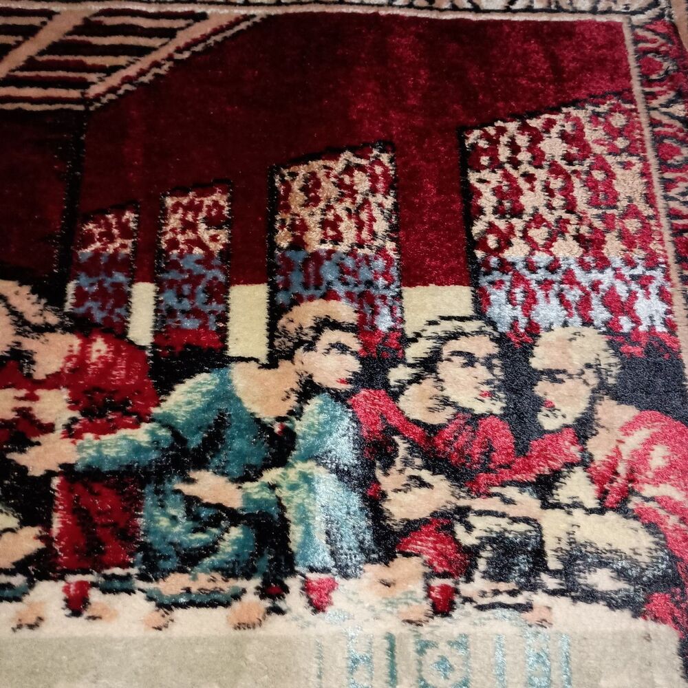 Vintage The Last Supper Tapestry Made In Italy 36x20 Jesus Apostles Religious - Picture 9 of 16